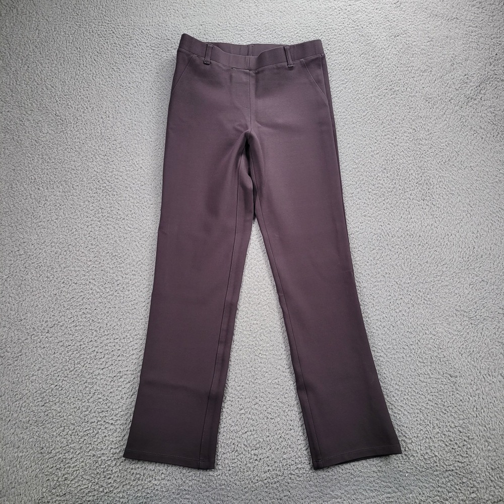 QUINCE‎ Pants Size SMALL Gray Ponte Straight Leg Mid Rise w/ 26" Inseam
